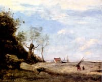 Near Étaples, a Woman Shrimp Fisher