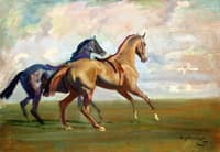 Two Race Horses at the Start