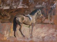 A Bay Horse in a Landscape