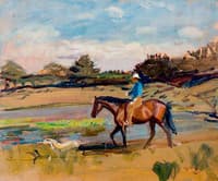 A Horse and Rider in a Landscape