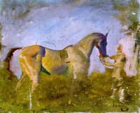 A Horse with a Groom