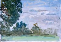 A Landscape, Study with Trees