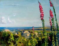 A Landscape with Foxgloves in the Foreground