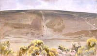 A View of Exmoor, Gorse Bushes in Foreground