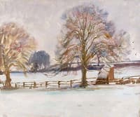 A Winter Landscape with Trees