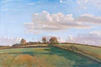 An Extensive Landscape with Sheep Grazing in the Fields
