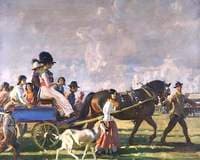 Arrival at Epsom Downs for Derby Week