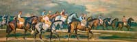 Coming off the Heath, Exercising the Horses, Newmarket