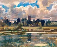 Dedham Painted from Lock Cottage