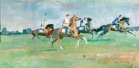 Exercising Horses on Warren Hill, Newmarket