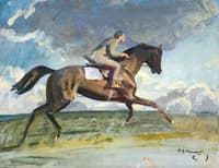 Going up the Canter, a Boy Exercising a Racehorse