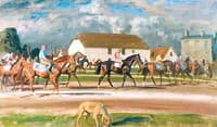 Horses with Stable Lads up at Newmarket