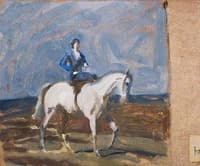 Lady Munnings on a Grey Hunter