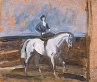 Lady Munnings on a Grey Hunter