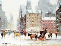 Looking Down Fifth Avenue from The Plaza, Winter