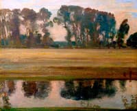 River Landscape with Trees