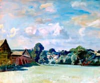 Suffolk Landscape with Farm Buildings