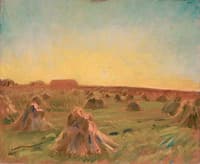Sunset over a Harvest Field