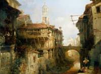 Old Buildings on the Darro, Granada