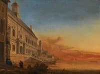 An Architectural Coastal Capriccio at Sunset