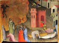 Triptych: Martyrdom of St Sebastian and Scenes from his Life (panel detail)