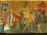 Triptych: Martyrdom of St Sebastian and Scenes from his Life (panel detail)