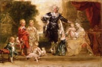 George III, Queen Charlotte and their Six Eldest Children (oil sketch)