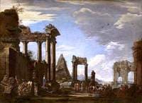 Capriccio of Roman Ruins by the Sea with Preparations for a Sacrifice