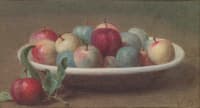 Still Life with Apples and Plums in a Dish