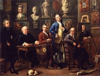 Group Portrait in the Ufizi with Zoffany at the Easel