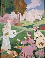 Three women picking fruit
