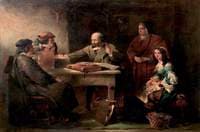 Don Quixote Disputing with the Priest and the Barber