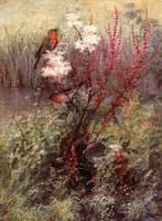 Songbirds in a Woodland Marsh