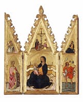 Madonna of Humility with St. Catherine and St. Christopher, The Annunciation, and the Crucifixion