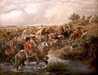 The Army on the March: The Rearguard with the Baggage Wagons