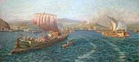 Xerxes Burning Athens: Flight of the Athenians
