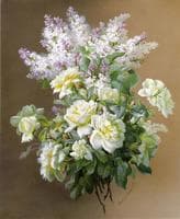 Still Life: Lilacs and Roses
