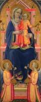 Virgin and Child Enthroned, with Two Angels
