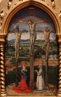 Cruifixion with Mary Magdalen and a Donor