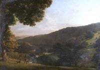A View on the River Dart, Devon, with a Man with a Gun