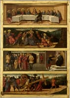The Last Supper; the Betrayal of Christ; Christ before Pilate; Christ Carrying the Cross