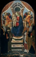 Madonna and Child Enthroned with Saints and Angels