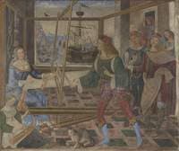 Penelope with the Suitors