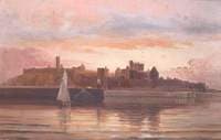 Peel Castle from the Sea, Sunset