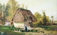 Farm in Veules. Autumn