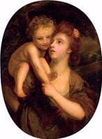 Nymph with Infant Bacchus (after Joshua Reynolds)