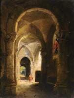 Interior of a Cloister with Figures
