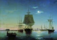 Kronstadt Harbour in the Evening