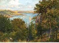 River Scene with Boats