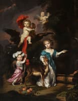 A Pastoral Family Portrait of Four Children